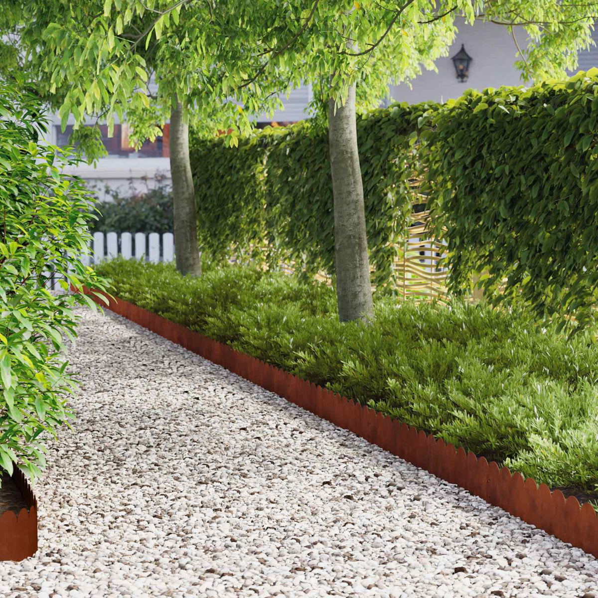 Bordure De Pelouse 20 Pc 103 X Acier Rouillé