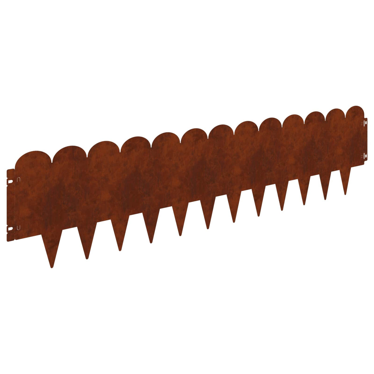 Bordure De Pelouse 10 Pc 103 X Acier Rouillé