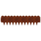 Bordure De Pelouse 10 Pc 103 X Acier Rouillé