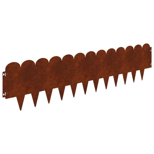 Bordure De Pelouse 20 Pc 103 X Acier Rouillé