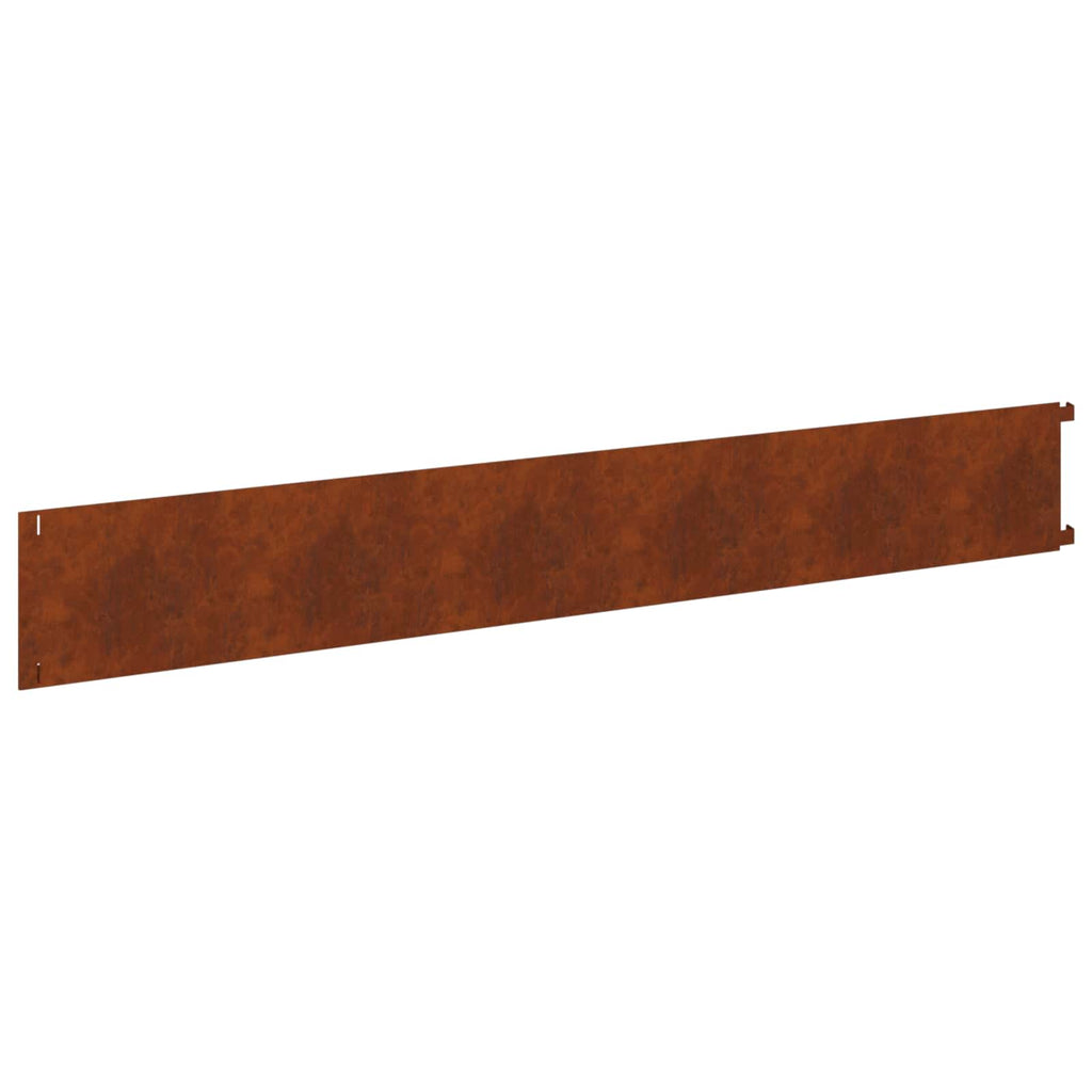 Bordure De Pelouse 10 Pc 102 X 15 X 4 Cm Acier Rouillé