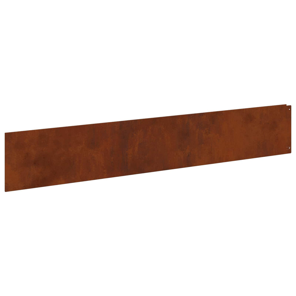 Bordure De Pelouse 10 Pc 100 X Acier Rouillé
