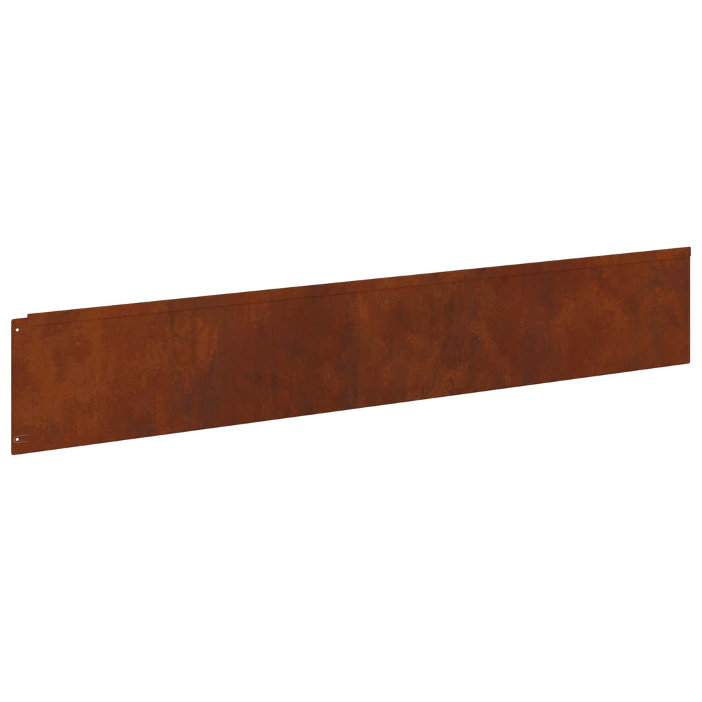 Bordure De Pelouse 10 Pc 100 X Acier Rouillé