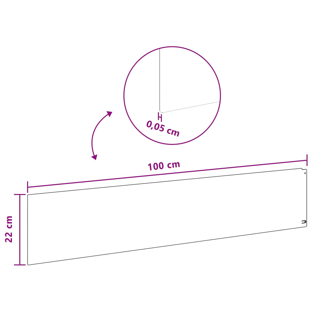 Bordure De Pelouse 20 Pc 100 X Acier Rouillé