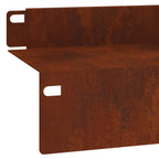 Bordure De Pelouse 30 Pc 100 X 10 X 8 Cm Acier Rouillé