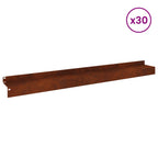 Bordure De Pelouse 30 Pc 100 X 10 X 8 Cm Acier Rouillé