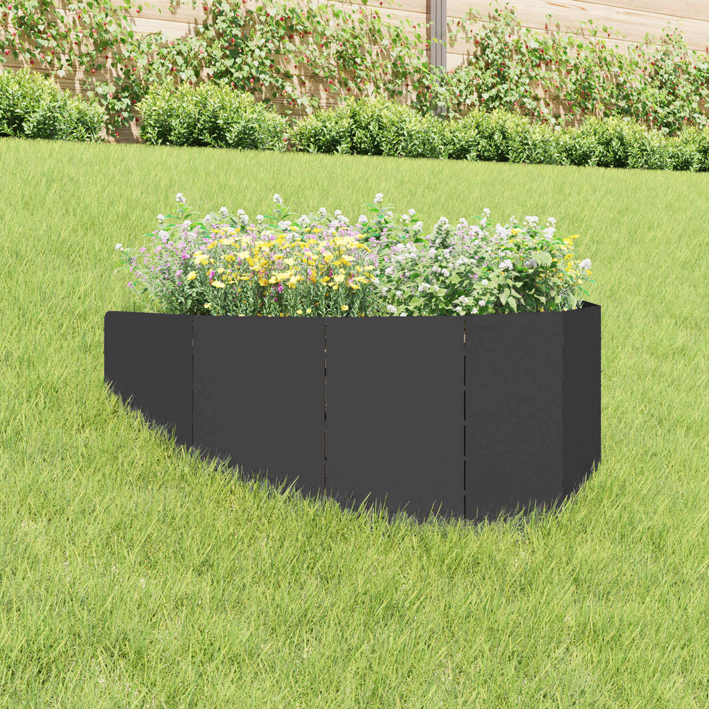 Bordure De Pelouse 4 Pc 100 X 45 Cm Acier Rouillé