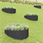 Bordure De Pelouse 4 Pc 100 X 45 Cm Acier Rouillé