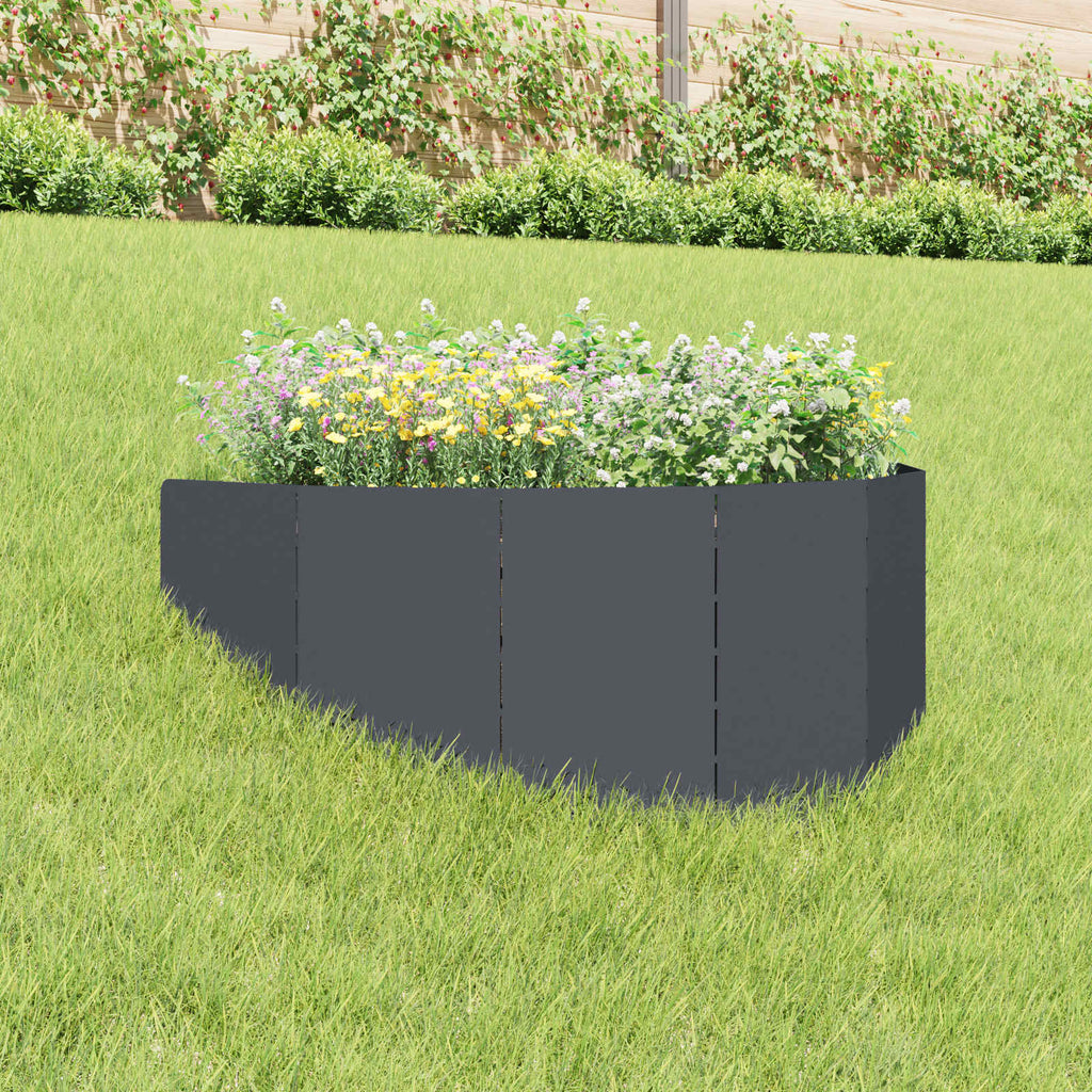 Bordure De Pelouse 4 Pc 100 X 45 Cm Acier Rouillé