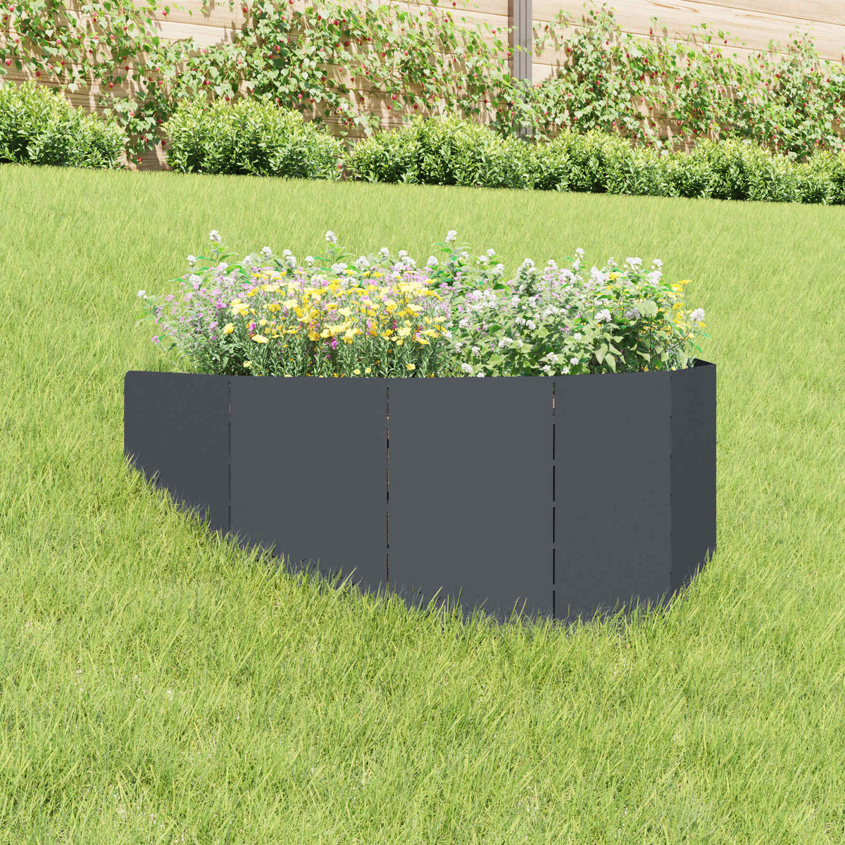 Bordure De Pelouse 4 Pc 100 X 45 Cm Acier Rouillé
