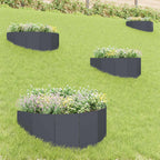 Bordure De Pelouse 4 Pc 100 X 45 Cm Acier Rouillé
