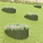 Bordure De Pelouse 4 Pc 100 X 45 Cm Acier Rouillé