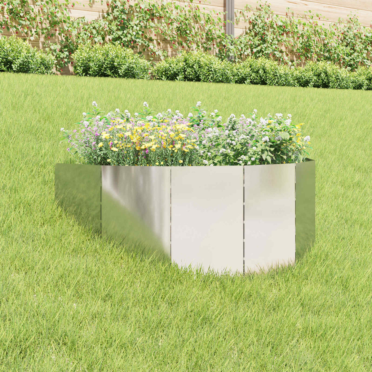 Bordure De Pelouse 4 Pc 100 X 45 Cm Acier Rouillé