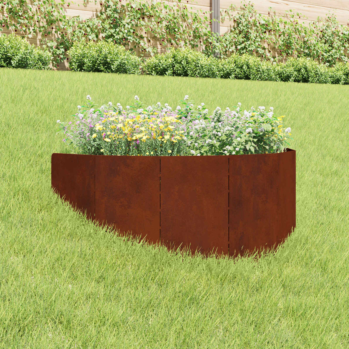 Bordure De Pelouse 4 Pc 100 X 45 Cm Acier Rouillé