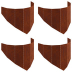Bordure De Pelouse 4 Pc 100 X 45 Cm Acier Rouillé