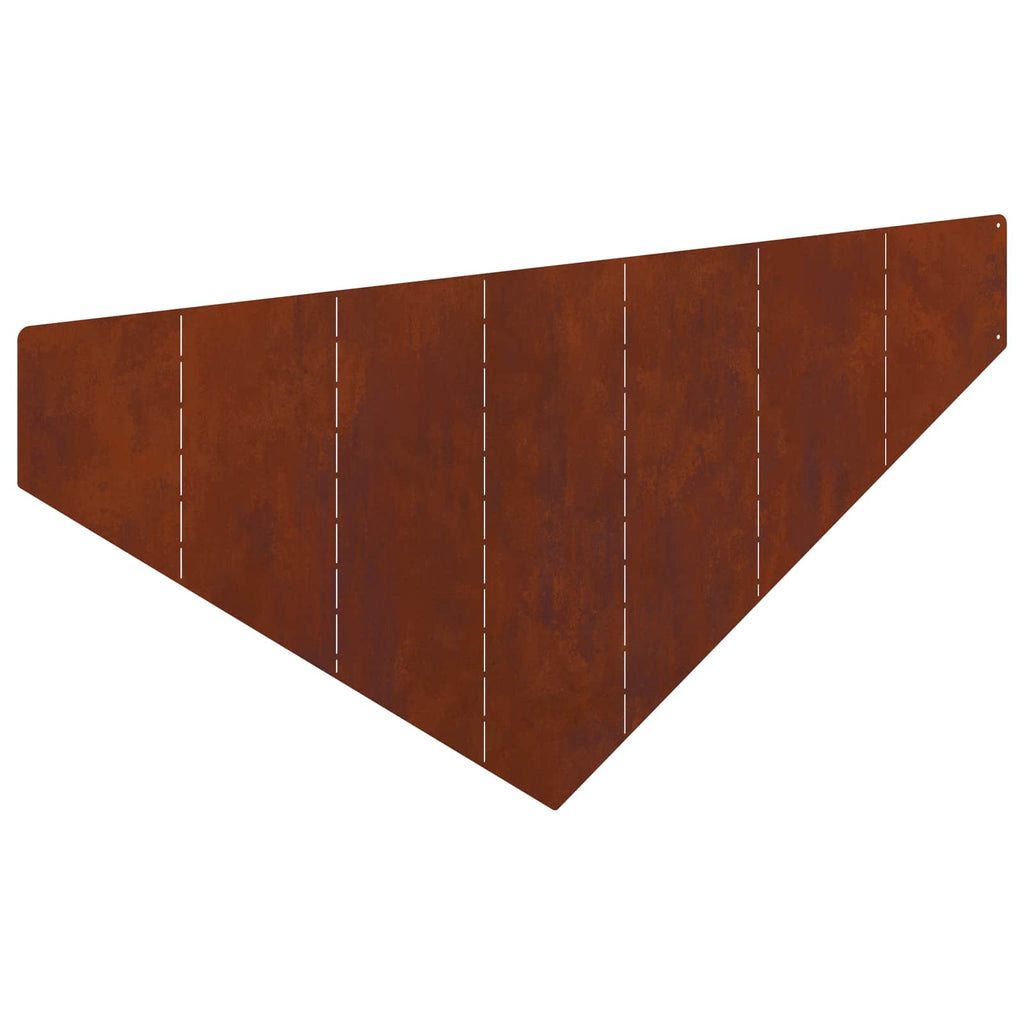 Bordure De Pelouse 4 Pc 100 X 45 Cm Acier Rouillé