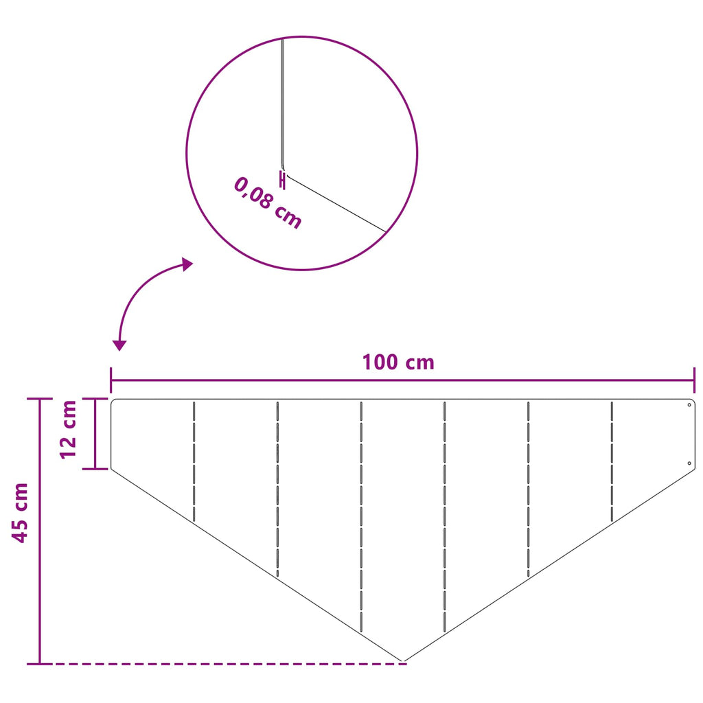 Bordure De Pelouse 4 Pc 100 X 45 Cm Acier Rouillé