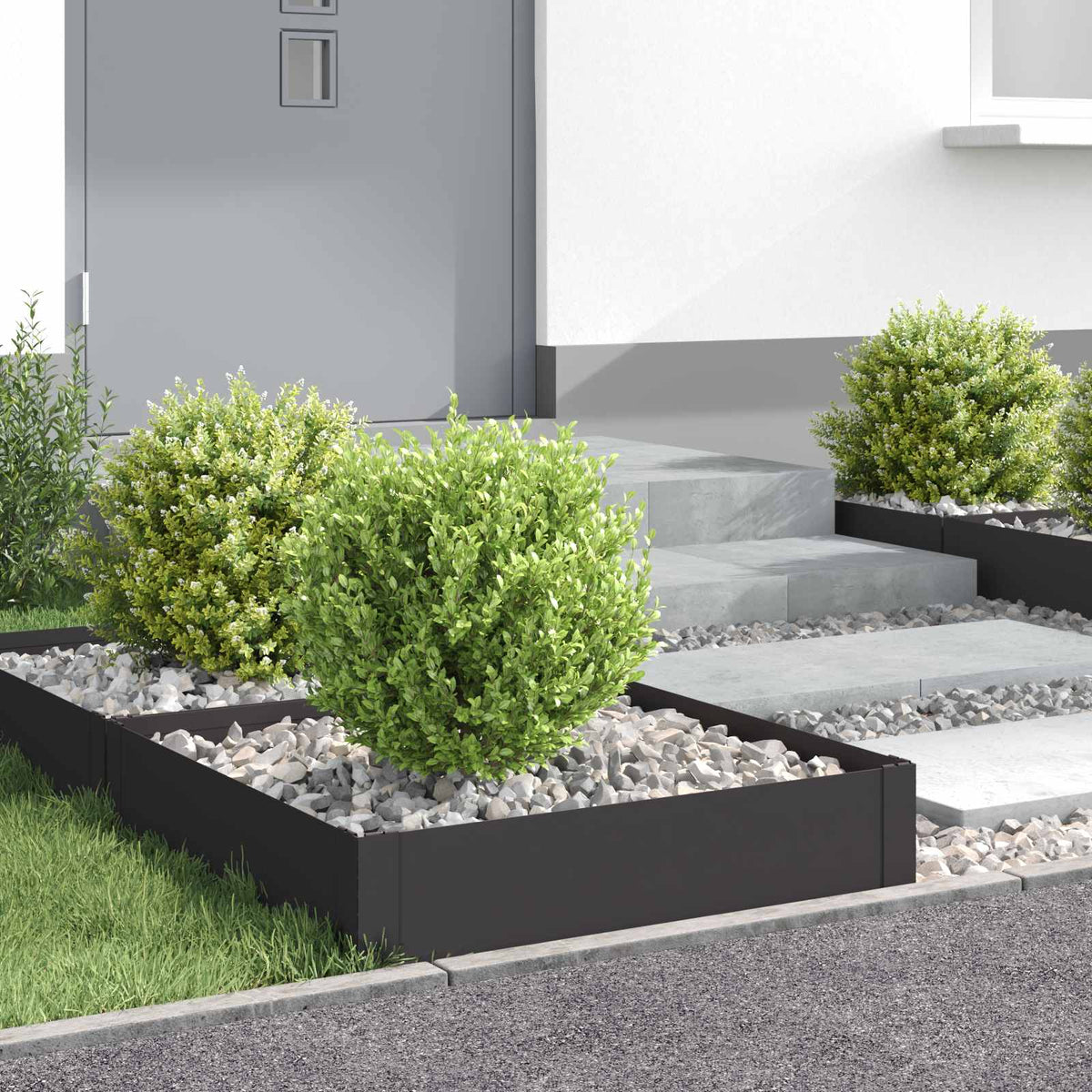 Bordure De Pelouse 4 Pc Acier Rouillé