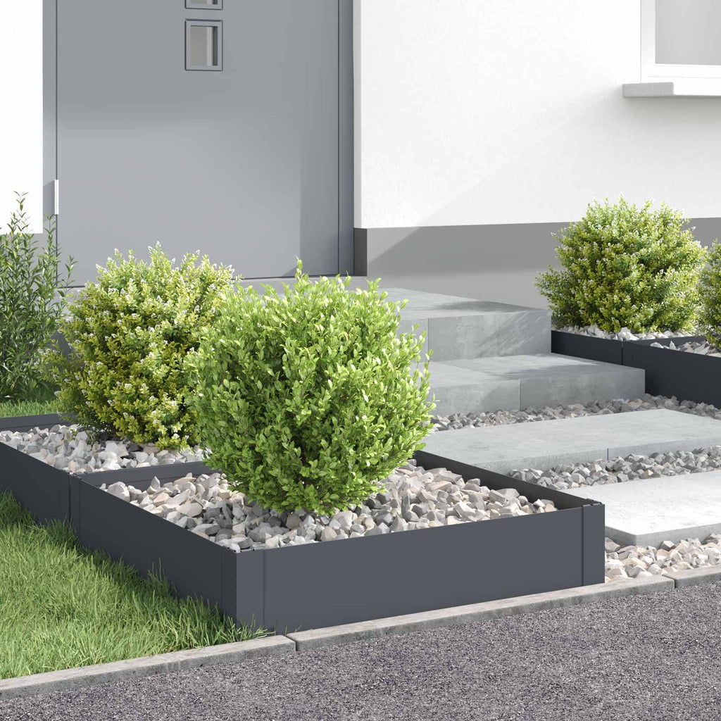 Bordure De Pelouse 4 Pc Acier Rouillé