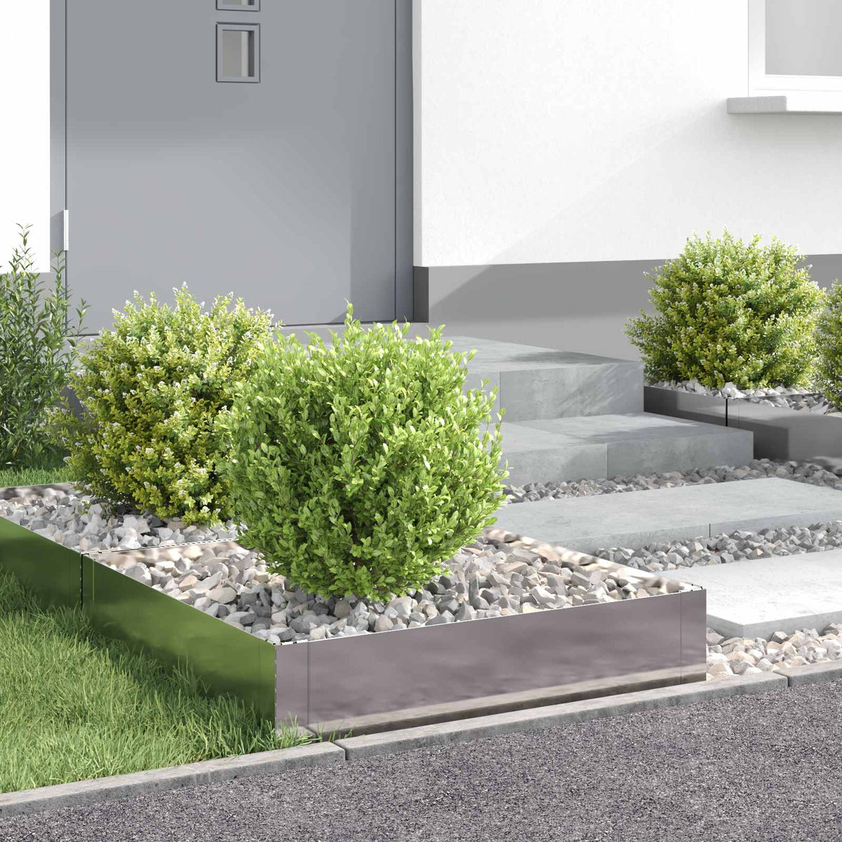 Bordure De Pelouse 4 Pc Acier Rouillé