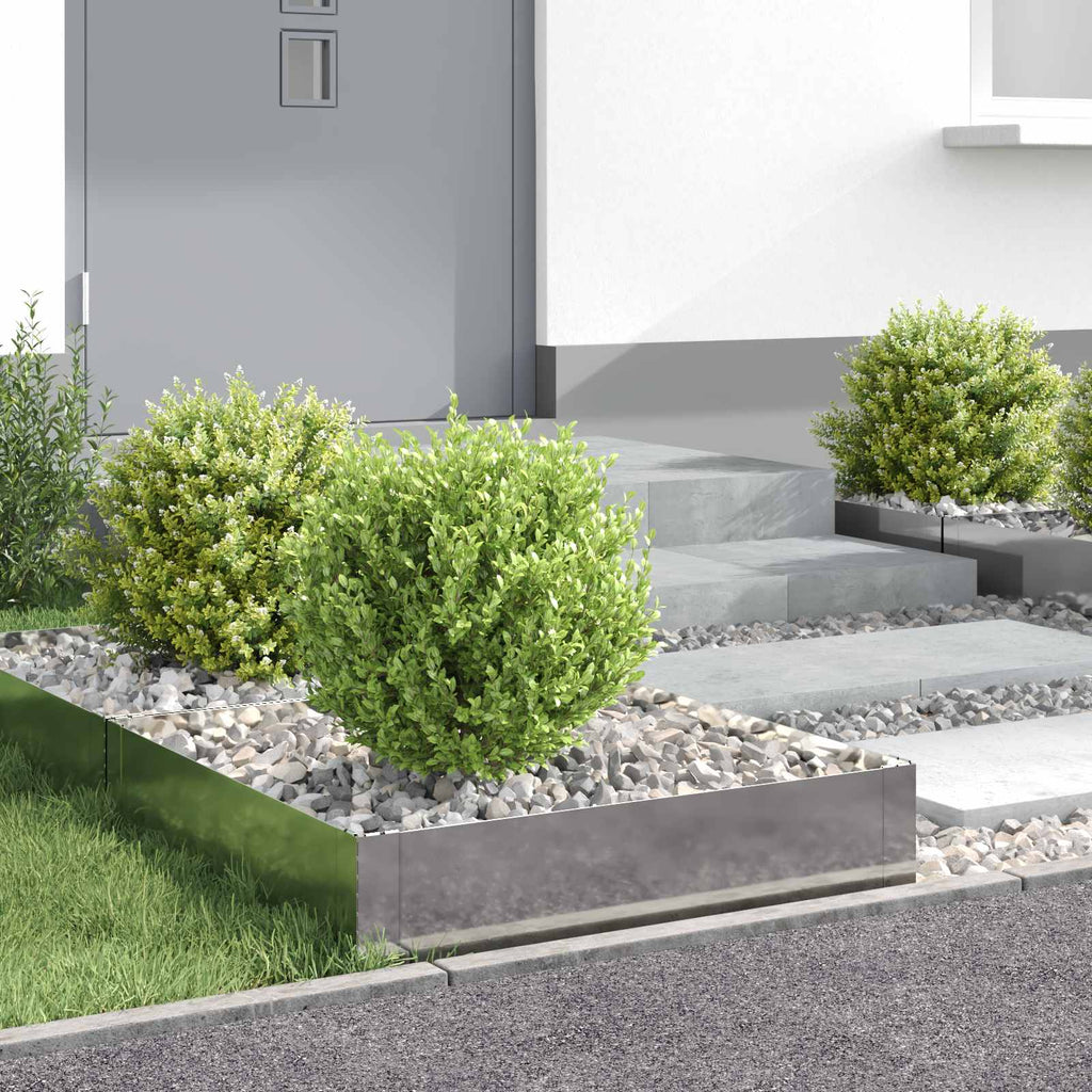 Bordure De Pelouse 4 Pc Acier Rouillé