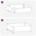 Bordure De Pelouse 4 Pc Acier Rouillé