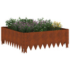 Bordure De Pelouse 4 Pc Acier Rouillé