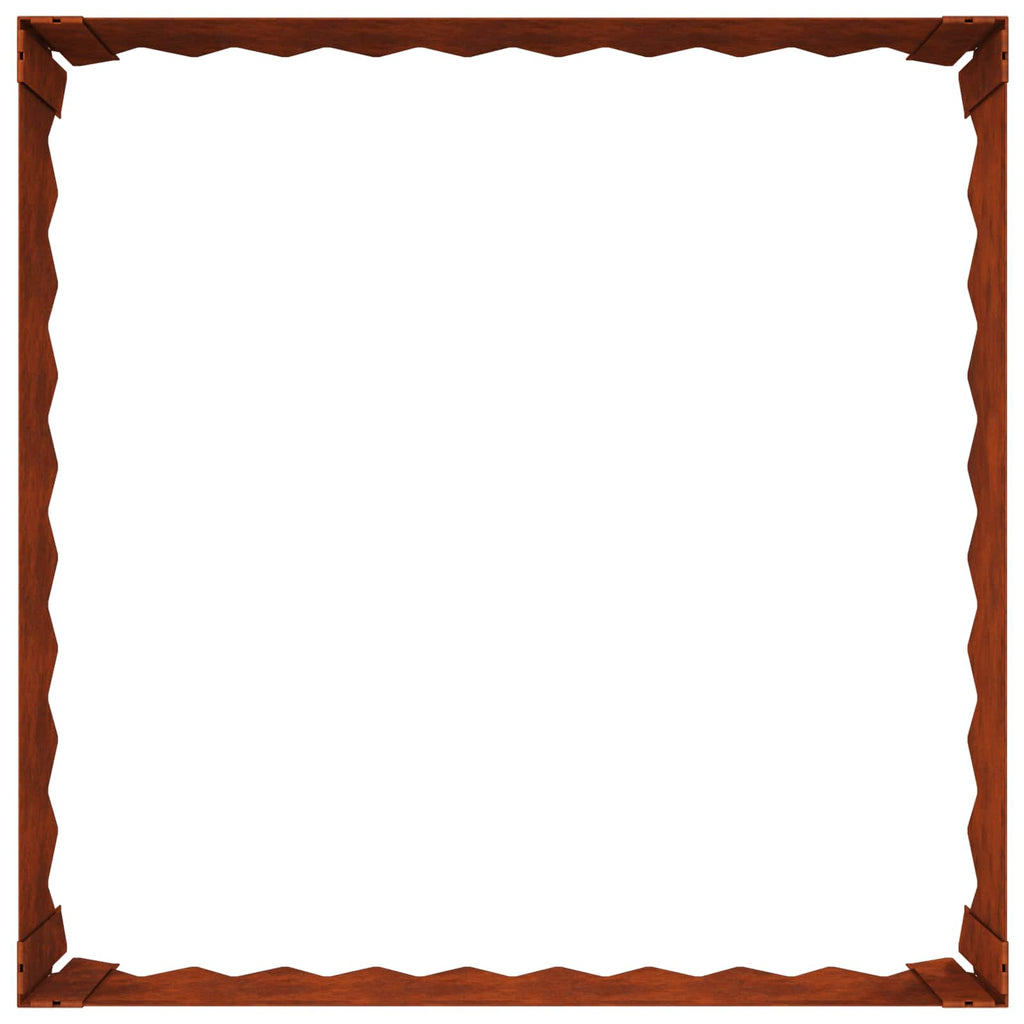 Bordure De Pelouse 4 Pc Acier Rouillé