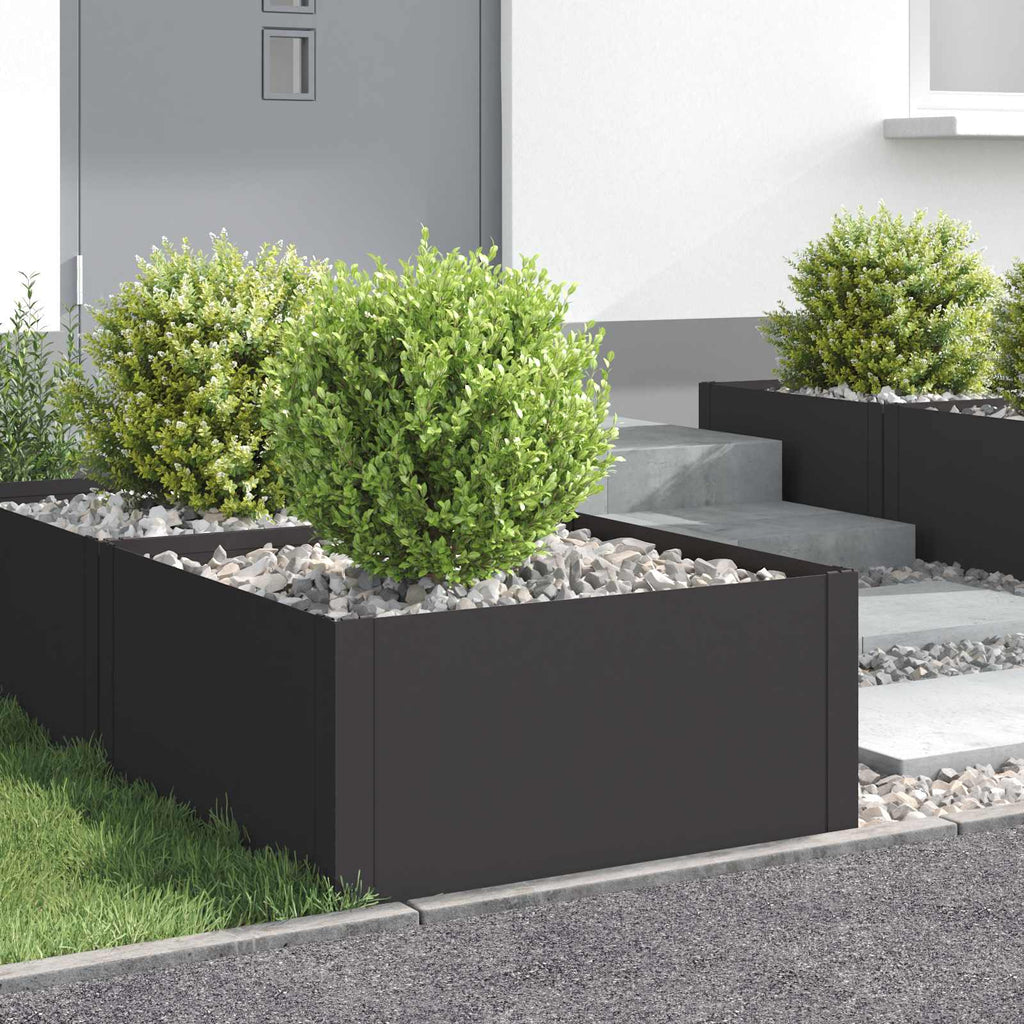 Bordure De Pelouse 4 Pc Acier Rouillé