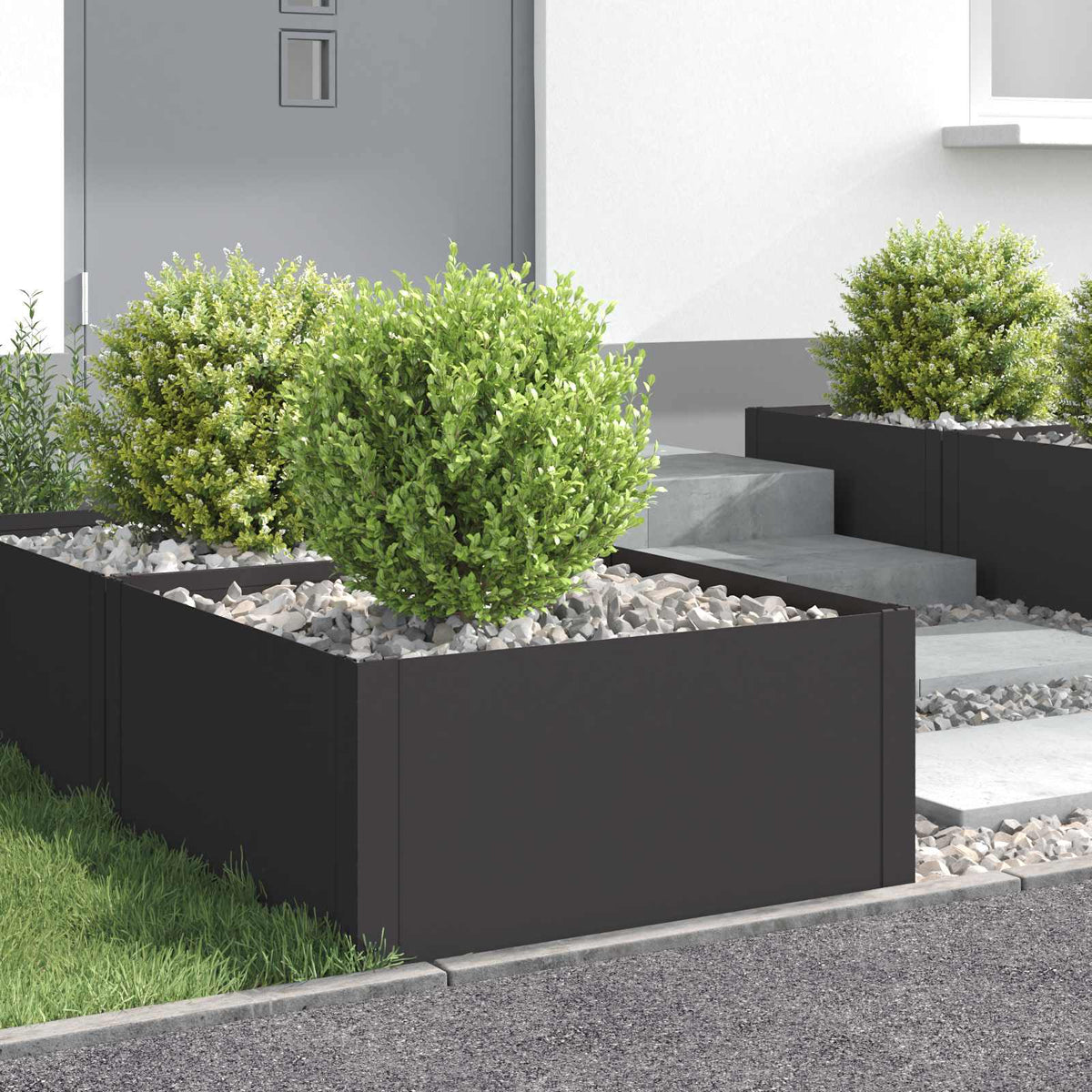 Bordure De Pelouse 4 Pc Acier Rouillé