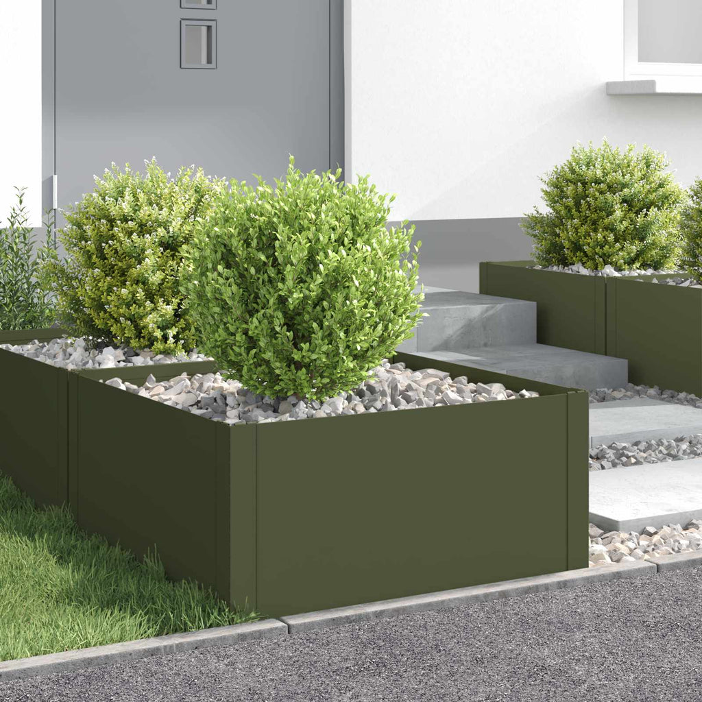 Bordure De Pelouse 4 Pc Acier Rouillé