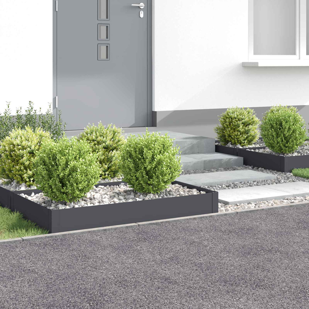Bordure De Pelouse 4 Pc Acier Rouillé