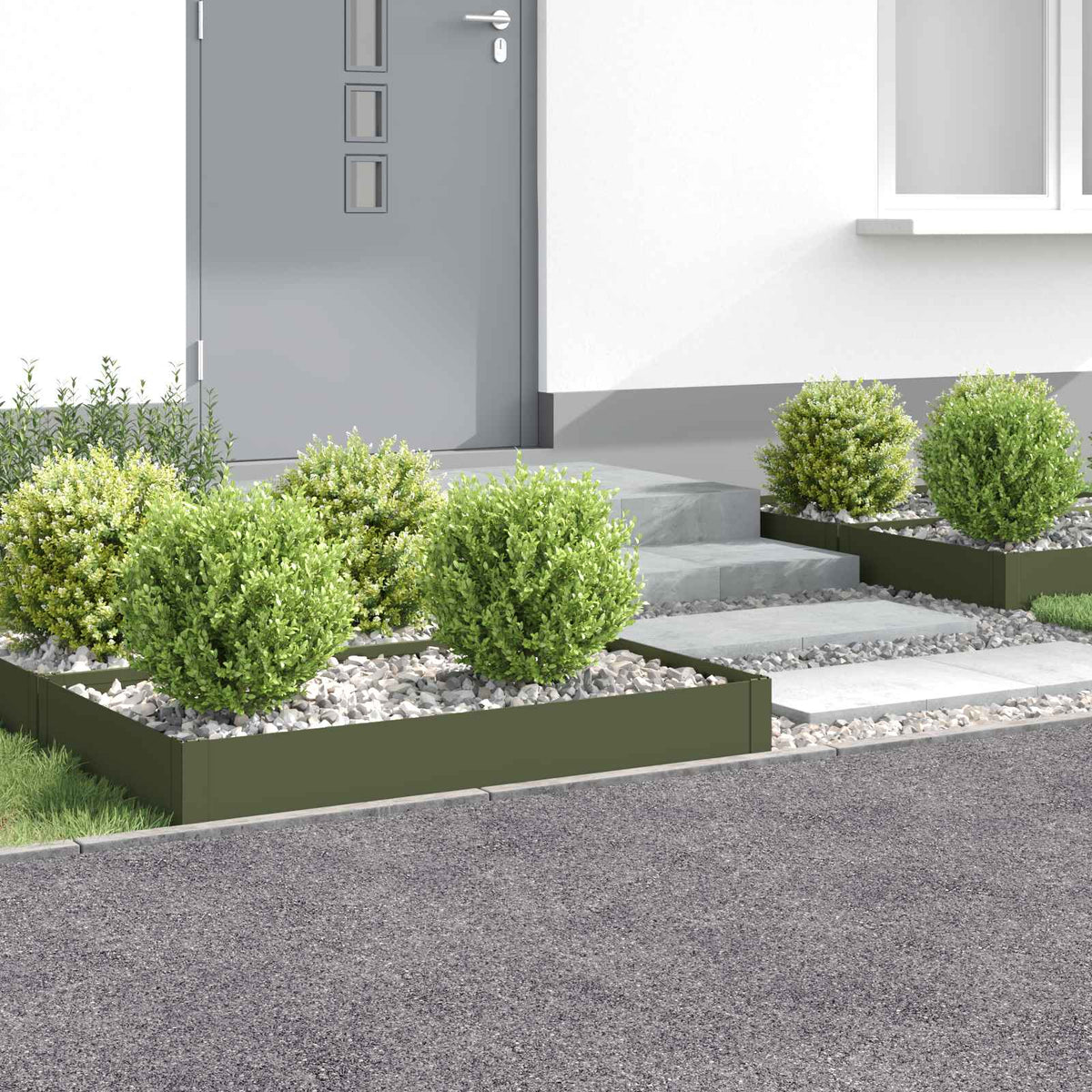 Bordure De Pelouse 4 Pc Acier Rouillé
