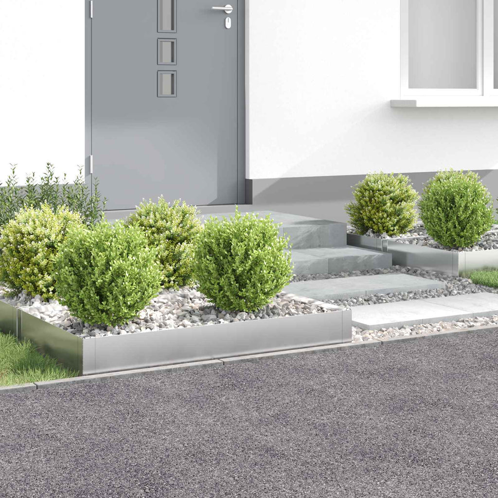 Bordure De Pelouse 4 Pc Acier Rouillé