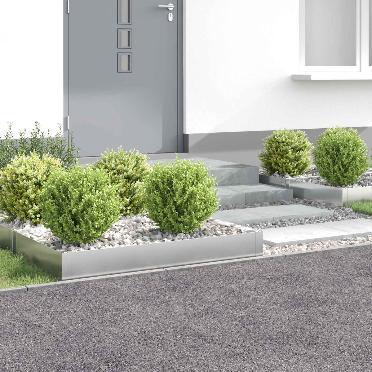 Bordure De Pelouse 4 Pc Acier Rouillé