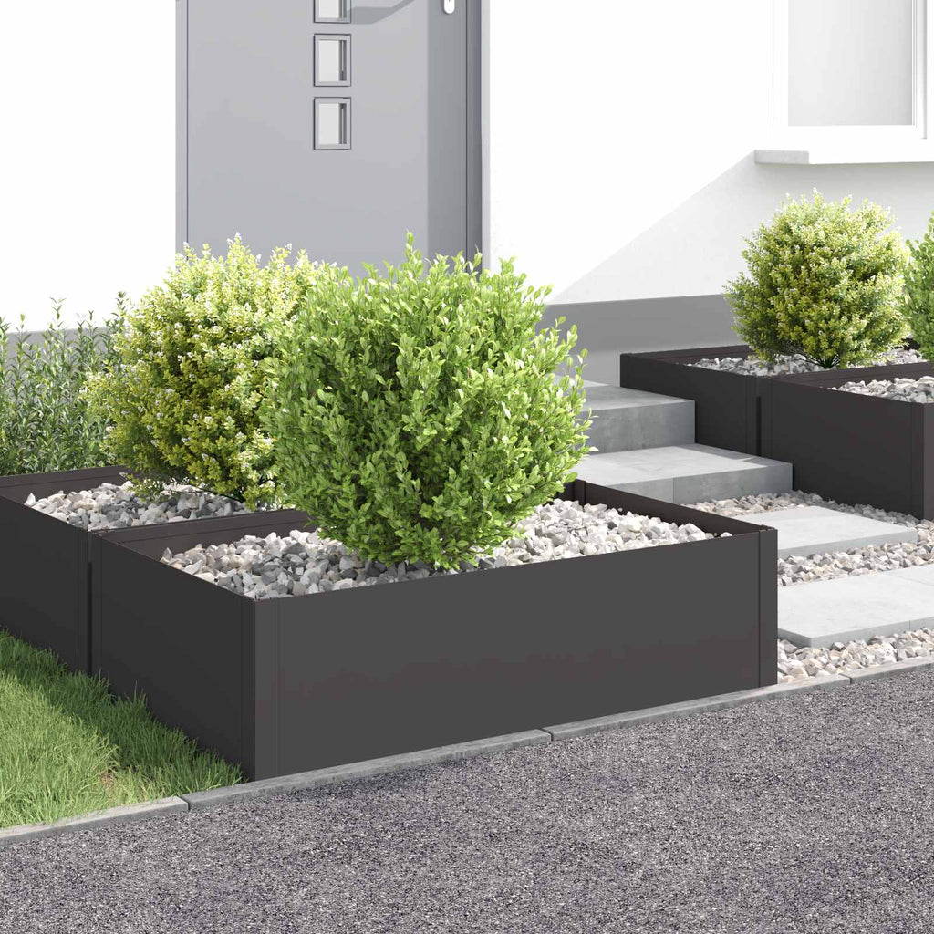Bordure De Pelouse 4 Pc Acier Rouillé