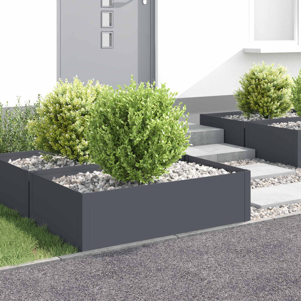Bordure De Pelouse 4 Pc Acier Rouillé