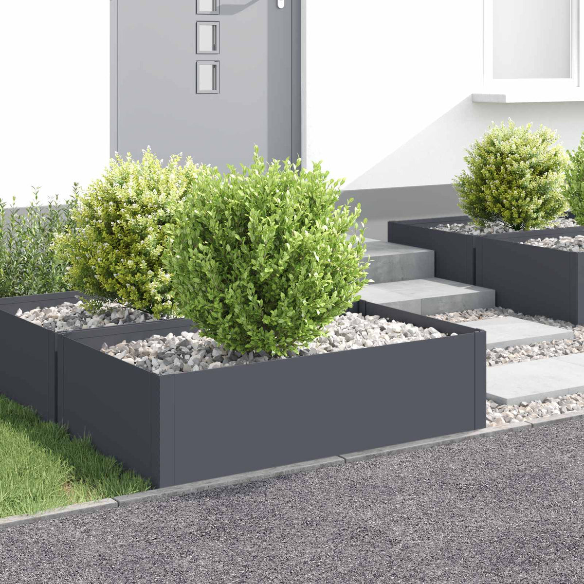 Bordure De Pelouse 4 Pc Acier Rouillé