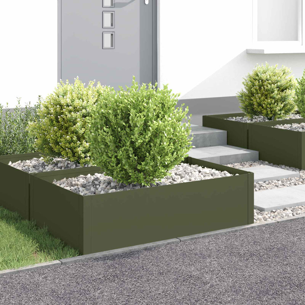 Bordure De Pelouse 4 Pc Acier Rouillé
