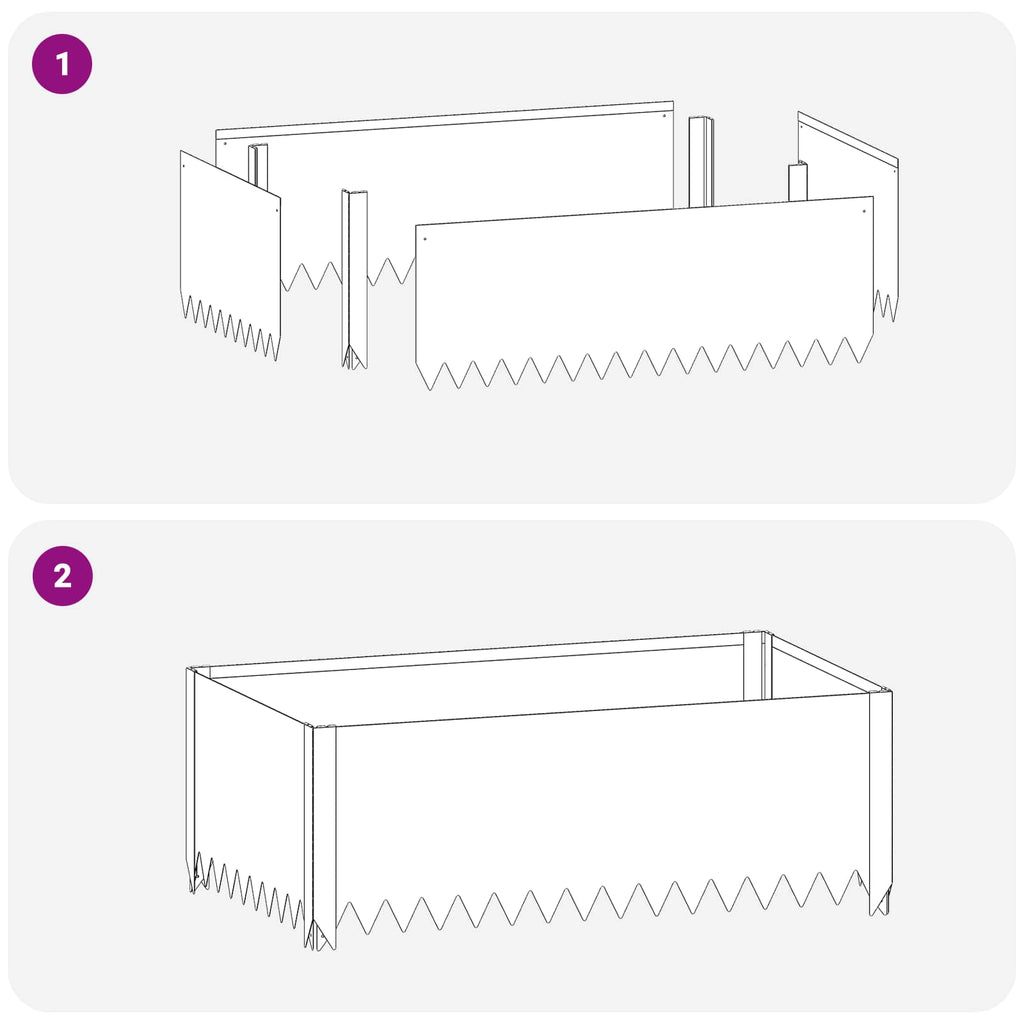 Bordure De Pelouse Acier Rouillé