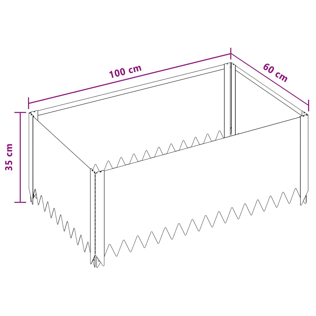 Bordure De Pelouse Acier Rouillé