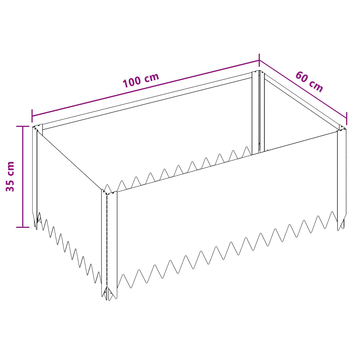 Bordure De Pelouse Acier Rouillé