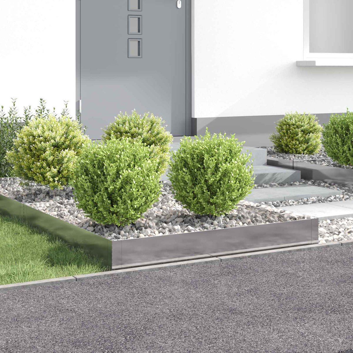 Bordure De Pelouse 4 Pc Acier Rouillé