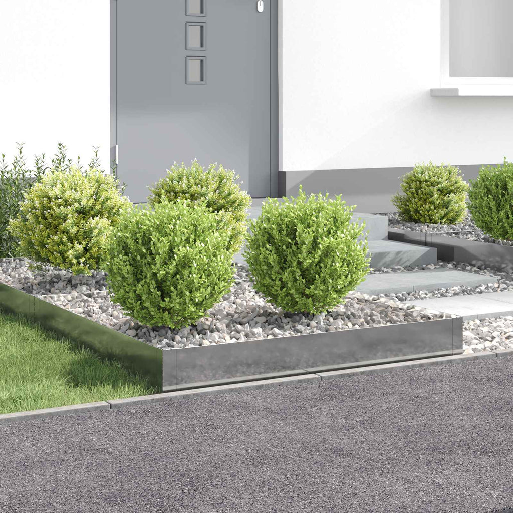 Bordure De Pelouse 4 Pc Acier Rouillé