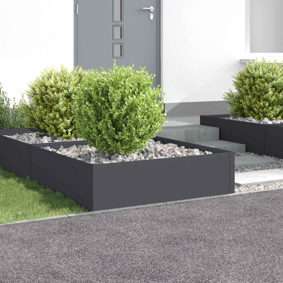 Bordure De Pelouse 4 Pc Acier Rouillé