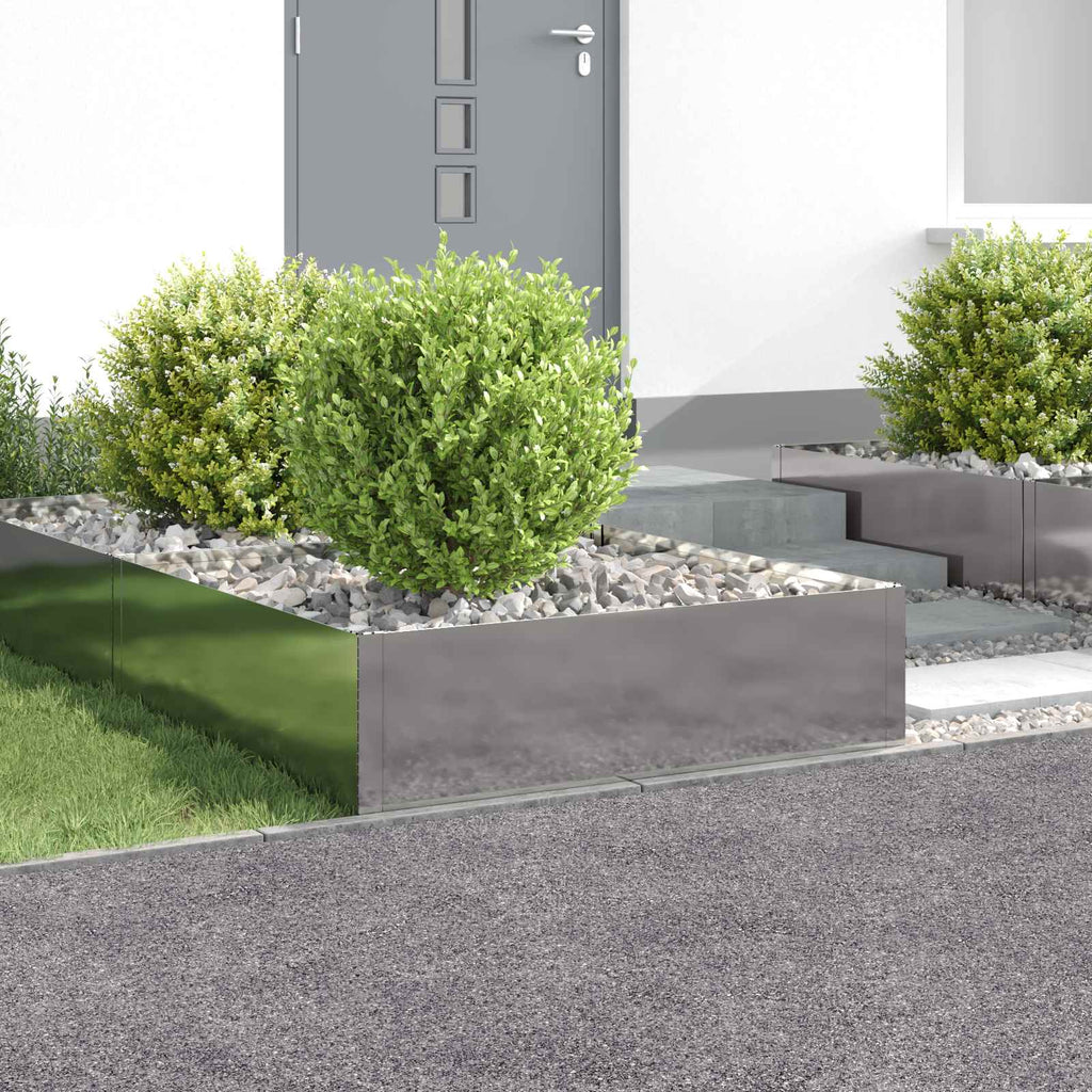 Bordure De Pelouse 4 Pc Acier Rouillé