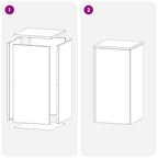 Support De Plante 2 Pcs Rouillé 30 X 30 X 60 Cm