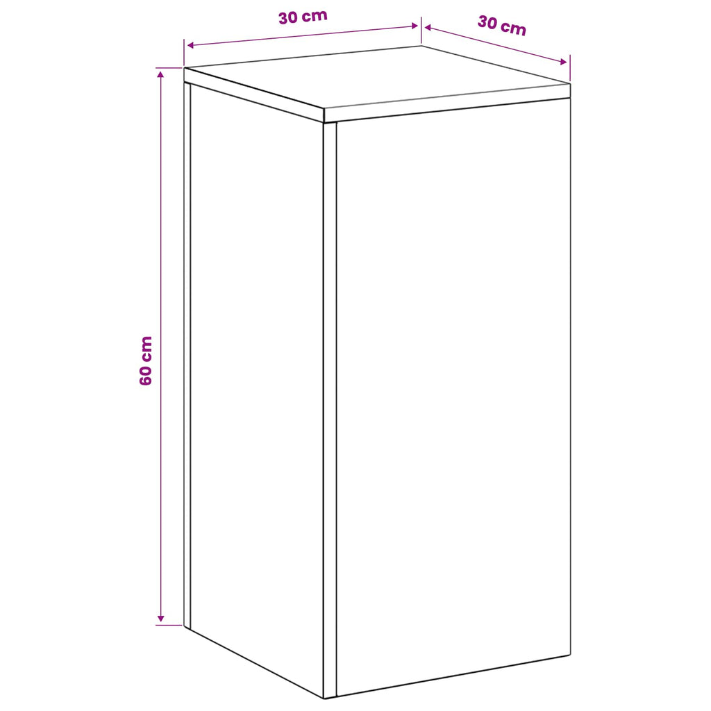 Support De Plante 2 Pcs Rouillé 30 X 30 X 60 Cm