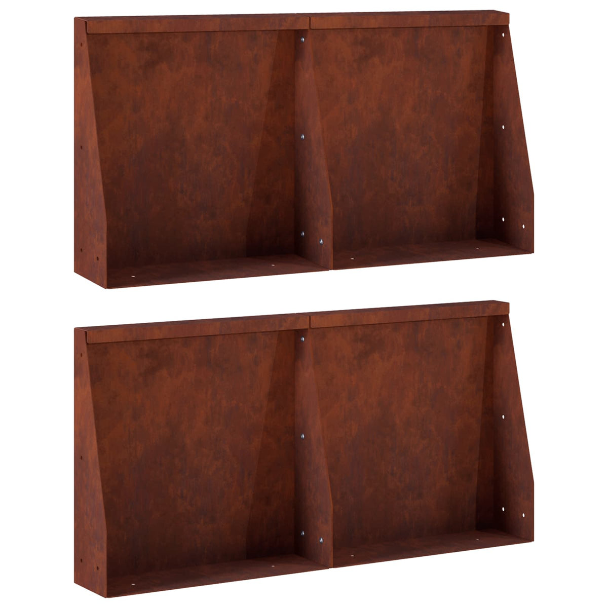 Mur De Soutènement 6 Pc Rouillé