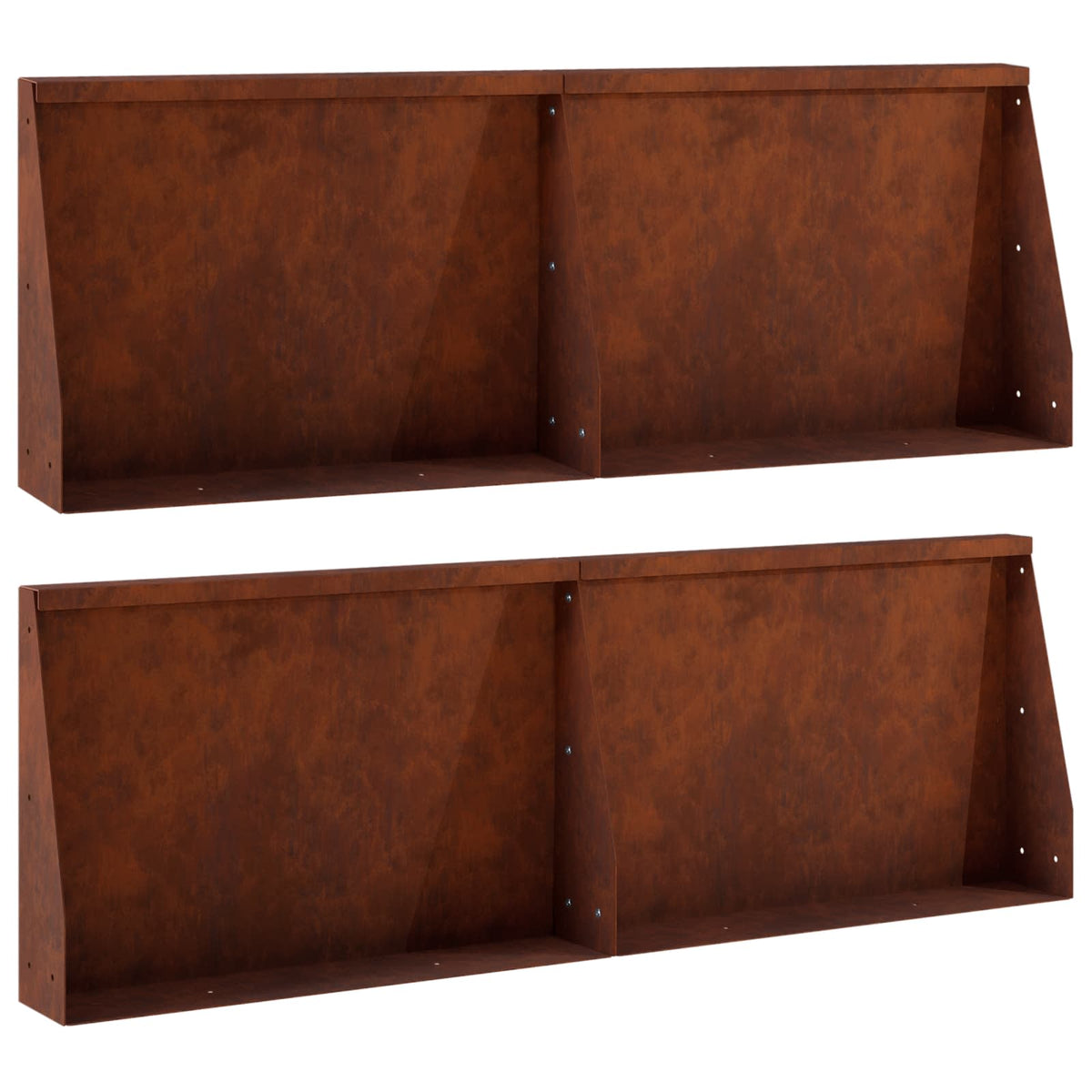 Mur De Soutènement 6 Pc Rouillé